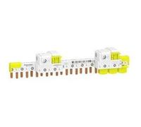 Peigne avec connecteurs intégrés - Raccordement horizontale Acti9 - 63A - 1P+N - 12 modules de 18mm Blanc G