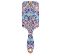 Peigne bohème bohème vintage mandala mignon pour femme noire Conçu brosse de massage pour cheveux mouillés avec poignée ergonomique cepillo para cabello de mujer