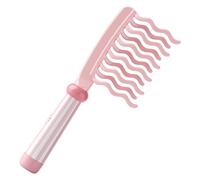 Peigne Bouclant | Grande Brosse pour Boucles à Dents Larges | Outil Coiffure Manche Ergonomique Double Rangée Volume Massant Cuir Chevelu Femmes