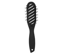 Peigne Boucle Nylon Tête Ronde - Taille Moyenne - Poignée Ergonomique Anti - Odeur, Démêlage Doux et Protection Cuir Chevelu, Design Courbé et Aéré, Suspendable, Pour Usage Quotidi