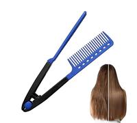 Peigne, brosse à cheveux de salon pour fer plat - Brosse de lissage en forme de V - Fournitures de repassage plates pour la maison, les trajets en voiture, les rendez-vous, les vacances, les