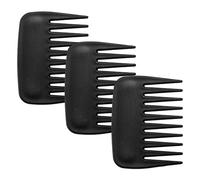 Peigne carré Lot de 3 pièces avec grande distance des dents - antistatique pour coupe de cheveux, cheveux courts, sans poignée