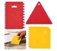 Peigne Carrelage, 3 pièces Spatule Raclette Plastique, Peigne Carrelage 12mm, Raclette Dentée, Couteau A Raclette, Convient pour la sculpture sur argile, outils de poterie pour DIY.