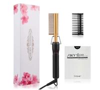 Peigne Chauffant, Peigne Lissant 2 en 1, Peigne Chauffant Cheveux Afro, Electric Hot Comb pour Lisser, Cheveux Frisés