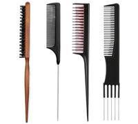 Peigne Cheveux 4pcs Professional Hair Tail Comb Cutting Styling Hairdressing Tip Pick
