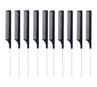 Peigne Cheveux 5/10pcs Pointed Tail Comb Steel Dense Teeth Shunfa Curly Hair Home Salon Hairdressing Tools(10 PCS)