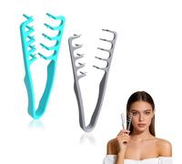 Peigne Cheveux À Texture Pliable 2 Pièces,Peigne à Texture Duveteux En Abs,Grosse Dent Large, Outil Volumisant Les Racines Pour Un Toilettage Volumineux Et Précis (Grey+Blue)