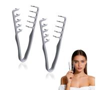 Peigne Cheveux À Texture Pliable 2 Pièces,Peigne à Texture Duveteux En Abs,Grosse Dent Large, Outil Volumisant Les Racines Pour Un Toilettage Volumineux Et Précis (Grey)