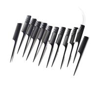 Peigne Cheveux Ensemble de 12 peignes for teinture capillaire, queue pointue, for salons et usage domestique, spécialement conçu for les perruques naturelles(COLOR01)