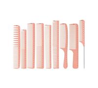 Peigne Cheveux Lot de 9 peignes coiffure gradués multifonctions for coiffeur, démêlant, soins capillaires, maquillage, styliste