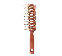 Peigne Cheveux Men Vent Hair Brush Comb Back Curly Styling Salon Nine-Row(Light Brown)