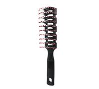Peigne Cheveux Men Vent Hair Brush Comb Back Curly Styling Salon Nine-Row(Red)