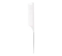 Peigne Cheveux Peigne à queue pointu professionnel couleur bonbon, 1 pièce, for perruque, séparation, tresse, teinture et mèches(White)