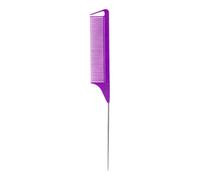 Peigne Cheveux Peigne à queue pointu professionnel couleur bonbon, 1 pièce, for perruque, séparation, tresse, teinture et mèches(Purple)