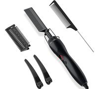 Peigne Cheveux,Peigne Chauffant - Peigne Lissant 2 en 1 Fer à Lisseur Peigne Afro Peigne Lisseur,3 Réglages de Température,Lisseur à Peigne Chaud de Portable de Voyage,Adapté aux Cheveux et Perruques