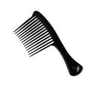 Peigne Cheveux Peigne râteau à dents larges et longues en plastique épais, outil professionnel de brosse teinture for cheveux, hache noire, 2 pièces