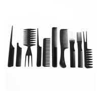 Peigne Cheveux Peignes de coiffure multifonctions, démêlant, antistatique, ensemble d'outils, accessoires styliste, 10 pièces