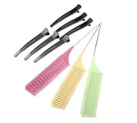 Peigne Cheveux Professional Hair Dye Highlighting Comb Set Efficient Split Tooth Design, Non-Slip Grip, Styling Tools(Colorful Comb Set A2)