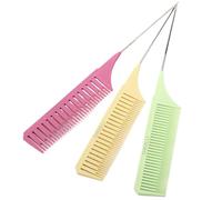 Peigne Cheveux Professional Hair Dye Highlighting Comb Set Efficient Split Tooth Design, Non-Slip Grip, Styling Tools(Colorful Comb Set A1)