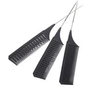 Peigne Cheveux Professional Hair Dye Highlighting Comb Set Efficient Split Tooth Design, Non-Slip Grip, Styling Tools(Black Comb Set 1)