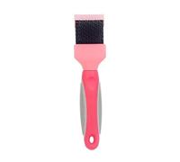 Peigne chien Tondeuse Double face for animaux de compagnie, peigne, brosse, poils de fourrure de chien et de chat, toilettage, perte, nettoyage, dissolvant de Massage pour Démêler Nœuds(Pink S)