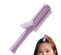 Peigne Coiffant 2 En 1 Pour D-onner Du Volume Aux Racines, Peigne À Boucler Portable Longue Durée,Pince À Cheveux Pour D-onner Du Volume À La Frange, P-eigne Anti-nœuds Avec Manche Télescopique,Violet