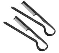Peigne Coiffant en V pour Cheveux Longs et Bouclés, Lot de 2 | ABS Noir, Prise Ferme et Geste Précis, Aide au Lissage, Usage Maison et Préparation Coiffure