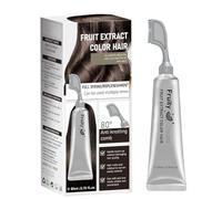 Peigne colorant aux essences de fruits, essence colorante naturelle aux extraits de plantes, crème colorante aux fruits noirs, coloration couvrante des cheveux blancs (Brown Black)