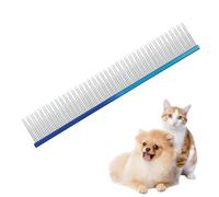 Peigne d’Animaux de Toilettage Acier Inoxydable, Brosse Double Dent Antistatique de 22 cm pour Chien Chat, Démêloir Anti-Peluche pour Chats, pour Éliminer Poils Morts, Brosser Sans Douleur