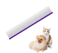 Peigne d’Animaux de Toilettage Acier Inoxydable, Brosse Double Dent Antistatique de 22 cm pour Chien Chat, Démêloir Anti-Peluche pour Chats, pour Éliminer Poils Morts, Brosser Sans Douleur