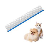 Peigne d’Animaux de Toilettage Acier Inoxydable, Brosse Double Dent Antistatique de 22 cm pour Chien Chat, Démêloir Anti-Peluche pour Chats, pour Éliminer Poils Morts, Brosser Sans Douleur