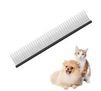 Peigne d’Animaux de Toilettage Acier Inoxydable, Brosse Double Dent Antistatique de 22 cm pour Chien Chat, Démêloir Anti-Peluche pour Chats, pour Éliminer Poils Morts, Brosser Sans Douleur
