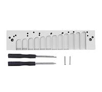 Peigne d’harmonica 12 trous, gamme chromatique pour 270D 270 LA12 TOOTS, peigne de remplacement en alliage d’aluminium avec vis et tournevis pour une étanchéité améliorée et (Argent)