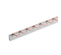 Peigne d'alimentation pour connexion tableau électrique, 1P 54 broches Modules 1000 mm, barre collectrice pour interrupteurs magnéto-thermiques et différentiels, BusBar modulaire 63 A