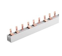 Peigne d'alimentation pour connexion tableau électrique, 3P 12 broches modules 210 mm, barre collectrice pour interrupteurs magnéto-thermiques et différentiels, BusBar modulaire 63 A