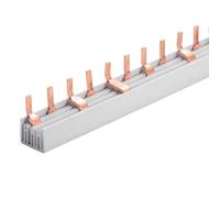 Peigne d'alimentation pour connexion tableau électrique, 3P+N 12 broches Modules 210 mm, barre collectrice pour interrupteurs magnéto-thermiques et différentiels, BusBar modulaire 63 A