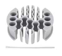 Peigne de câble, 30 Trous 0,7 cm / 0,28 Pouces Organisateur de câble réseau PC Outil de Disposition de Fil Ethernet Support de séparateur de Fil Rond pour CAT5 CAT5E CAT6 (Grise)