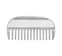Peigne de cheval en alliage d'aluminium pour tirer la queue de cheval - Outil de toilettage en métal épais - Design ergonomique - Boîte pour enlever les nœuds de fourrure d'animaux