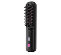 Peigne de cheveux raide - brosse à lisser les cheveux | Peignes de redressement sans fil portables | 4 niveaux fer rechargeable réglable | Lisseurs de chauffage rapide pour le style de voyage à domici