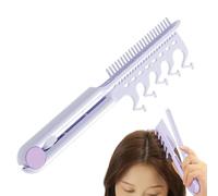 Peigne de cheveux voluminant, deux en forme de V. Tool à cheveux lisse et lisse Skull sans nettoyage de couturee à couturee pour le mariage à l'intérieur, salon de voyage en plein air
