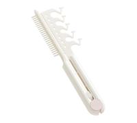 Peigne de coiffure 2 en 1 pour dents en forme de V - Taille de voyage manuelle - ABS - Brosse à cheveux - Outil de levage des racines