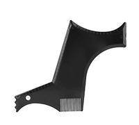 Peigne de Coiffure pour Barbe Outils de Mise en Forme de la Barbe, Modèle de Beauté de la Barbe en Plastique Noir pour la Coiffure de la Barbe, Peigne à Pochoir Flexible/Peigne Traceur de Contour /