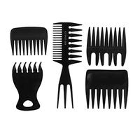Peigne de Coiffure pour Hommes, Peigne à Dents Larges pour Hommes, 5 Pièces Peigne de Coiffure à L'huile Rétro pour Hommes, Peigne de Coiffure Portable à Grandes Dents Larges