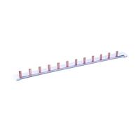 Peigne de connexion 1P 63A, 12 modules, longueur 22,5 cm, borne de connexion, unipolaire monopolaire, pour 12 appareils de barre DIN, pour tableaux électriques, unités