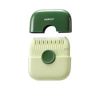 Peigne de coupe 2 en 1, peigne à queue, outil de retrait des pointes fourchues et outil de coiffure, mini outil portable pour casser les cheveux, design double face avec couvercle pour couper les
