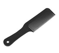 Peigne de coupe de cheveux à bout plat dents fines ondulées peigne de coiffure noir