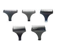 Peigne De Coupe Universel Noir Avec Sabots De 1, 2, 3, 4 Et 5 Mm, Compatible Avec Les Tondeuses Kemei KM-2293 Et KM-2299.