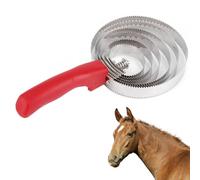 Peigne De Curry De Cheval, Brosse À Gratter Réversible En Acier Inoxydable Animal Farm Comb Kit De Beauté De Cheval Avec Poignée Souple Pour Les Vaches De Chèvre De Bétail