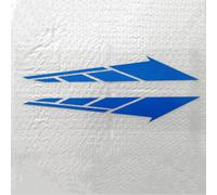 Peigne De Garde-Boue Avant De Moto, Autocollants Universels, Décoration De Carrosserie De Moteur, Moulage, Autocollant Étanche Pour Yamaha Smax, Xmax, Tmax-25x3.7cm(A Pair)-Reflective Bleu