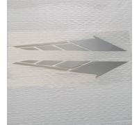 Peigne De Garde-Boue Avant De Moto, Autocollants Universels, Décoration De Carrosserie De Moteur, Moulage, Autocollant Étanche Pour Yamaha Smax, Xmax, Tmax-20x2.9cm(A Pair)-Matte Argent